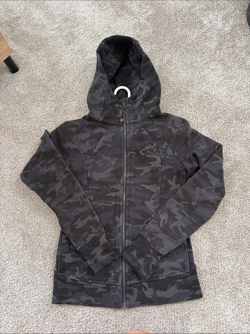 Lululemon Black Camo Scuba Zip Up